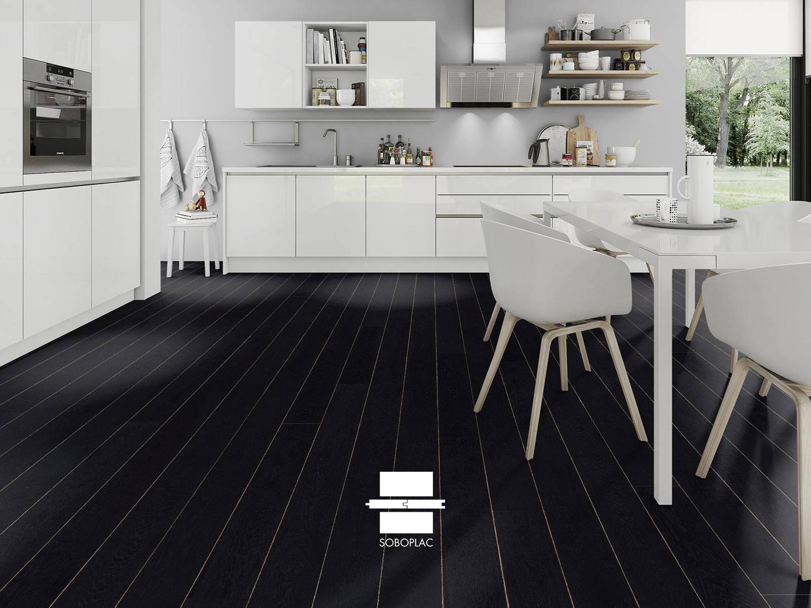 Caillebotte Planches Tchanquées - Parquet contrecollé chêne verni - Réf CTH681