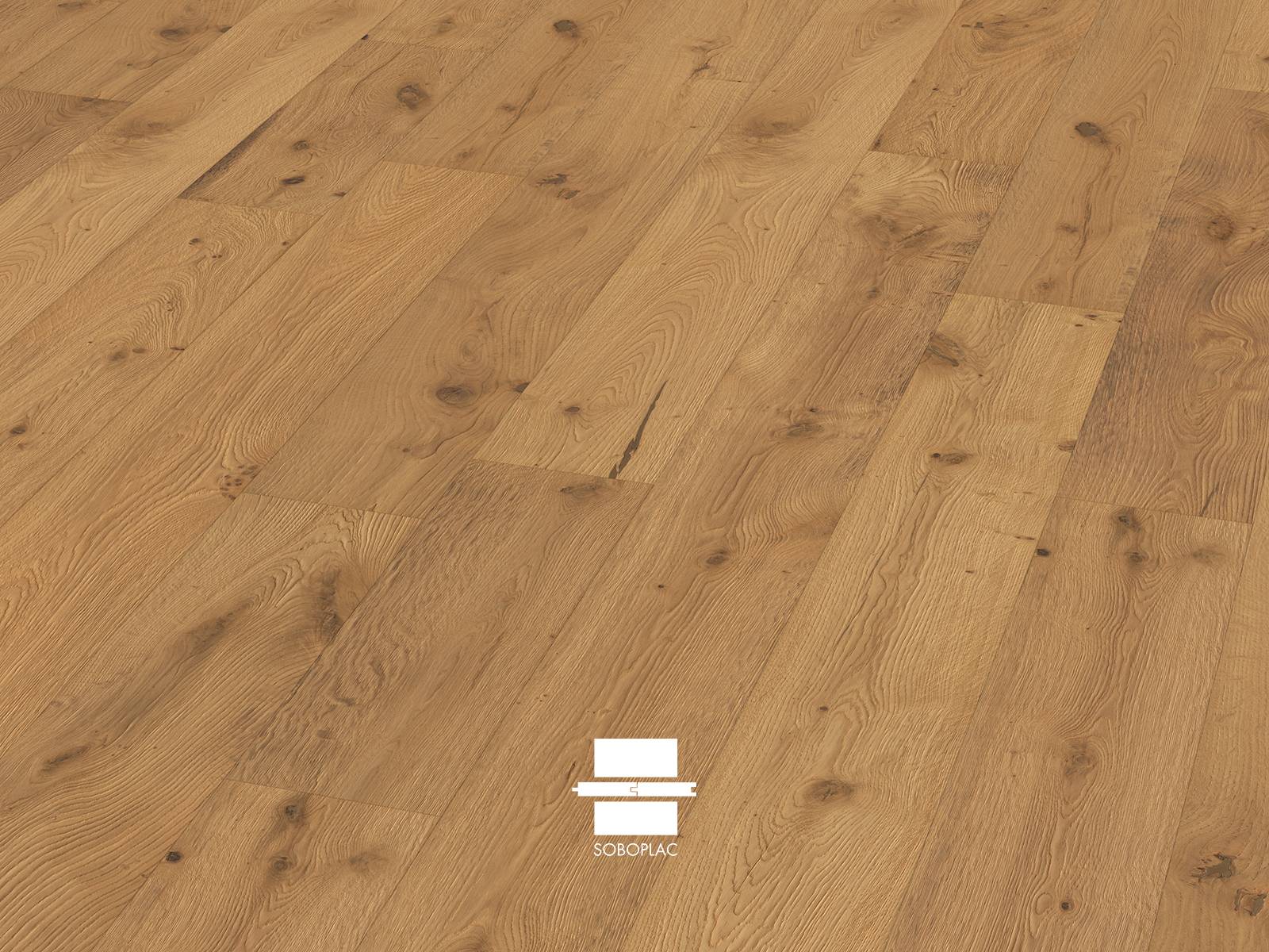 O'Tantik Torréfié Cortado - Parquet contrecollé chêne huilé - Réf C26-T