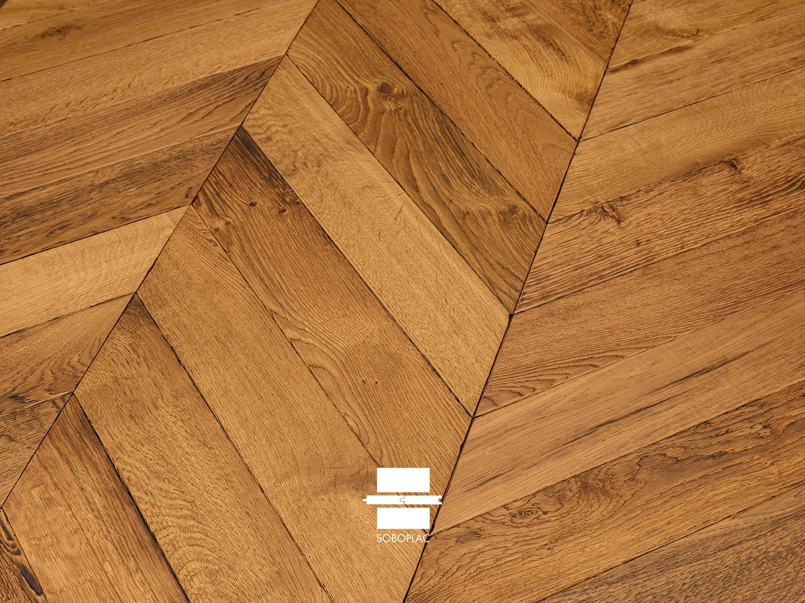 O'Tantik Torréfié Voluto Point de Hongrie - Parquet contrecollé chêne huilé - Réf VPH30-T