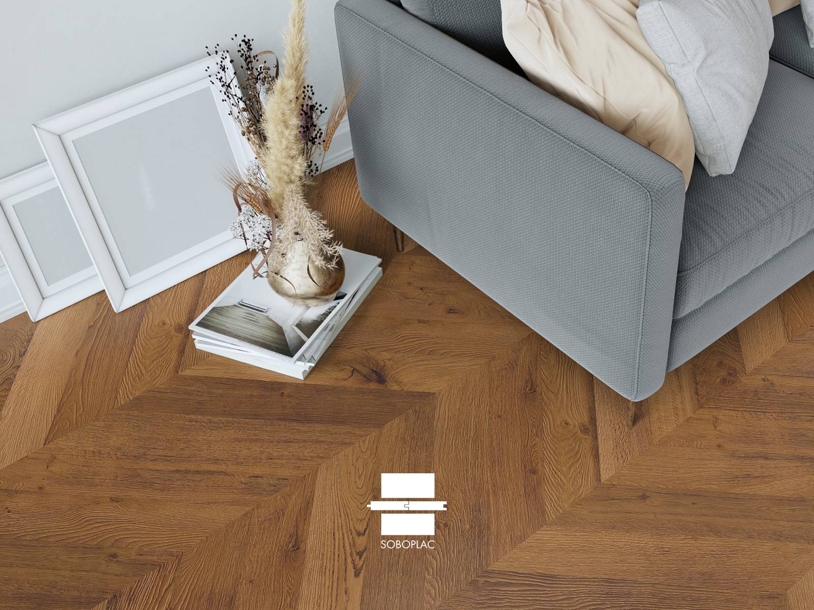 O'Tantik Torréfié Voluto Point de Hongrie - Parquet contrecollé chêne huilé - Réf VPH30-T