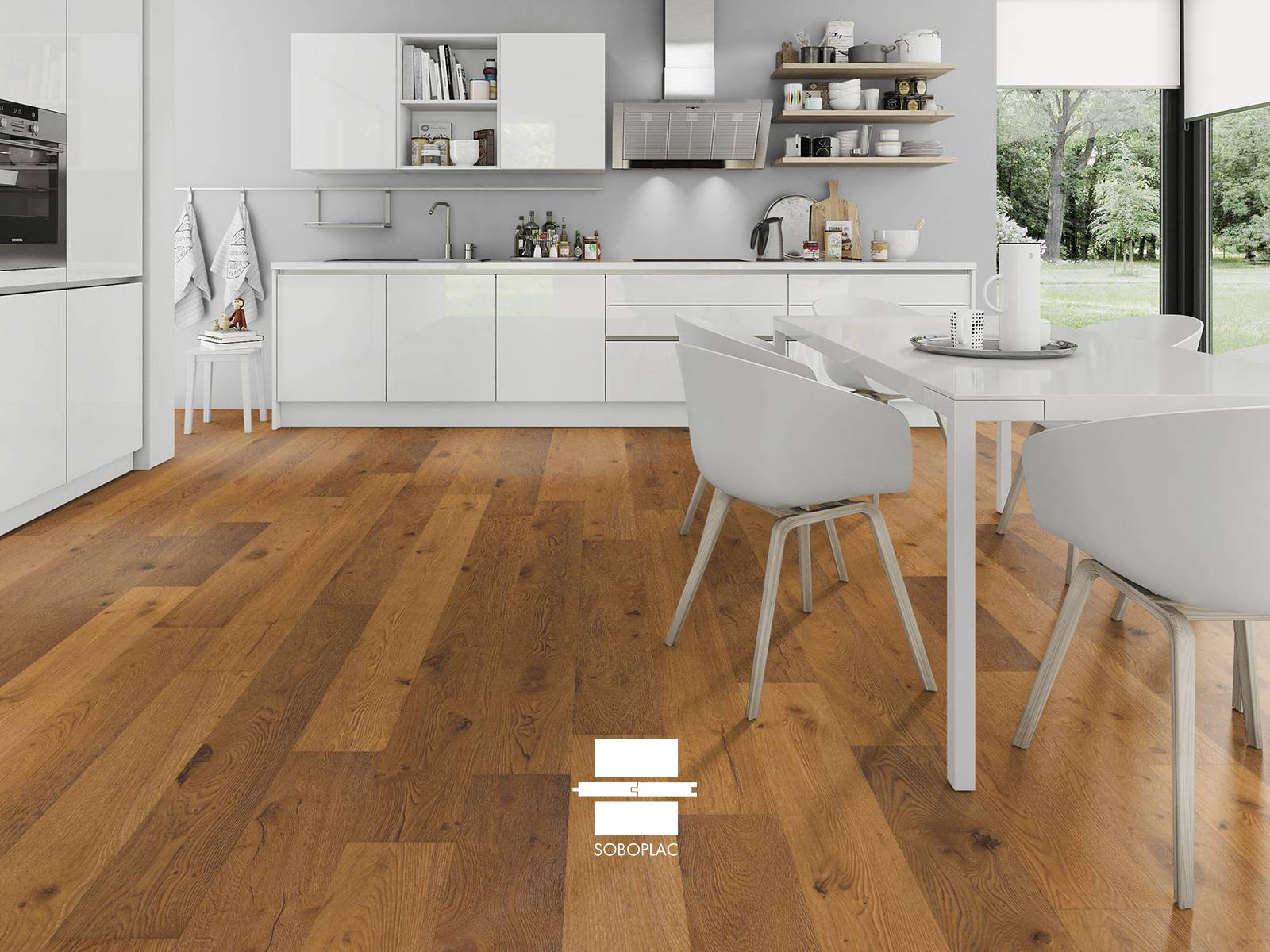 O'Tantik Torréfié Voluto - Parquet contrecollé chêne huilé - Réf V27-T