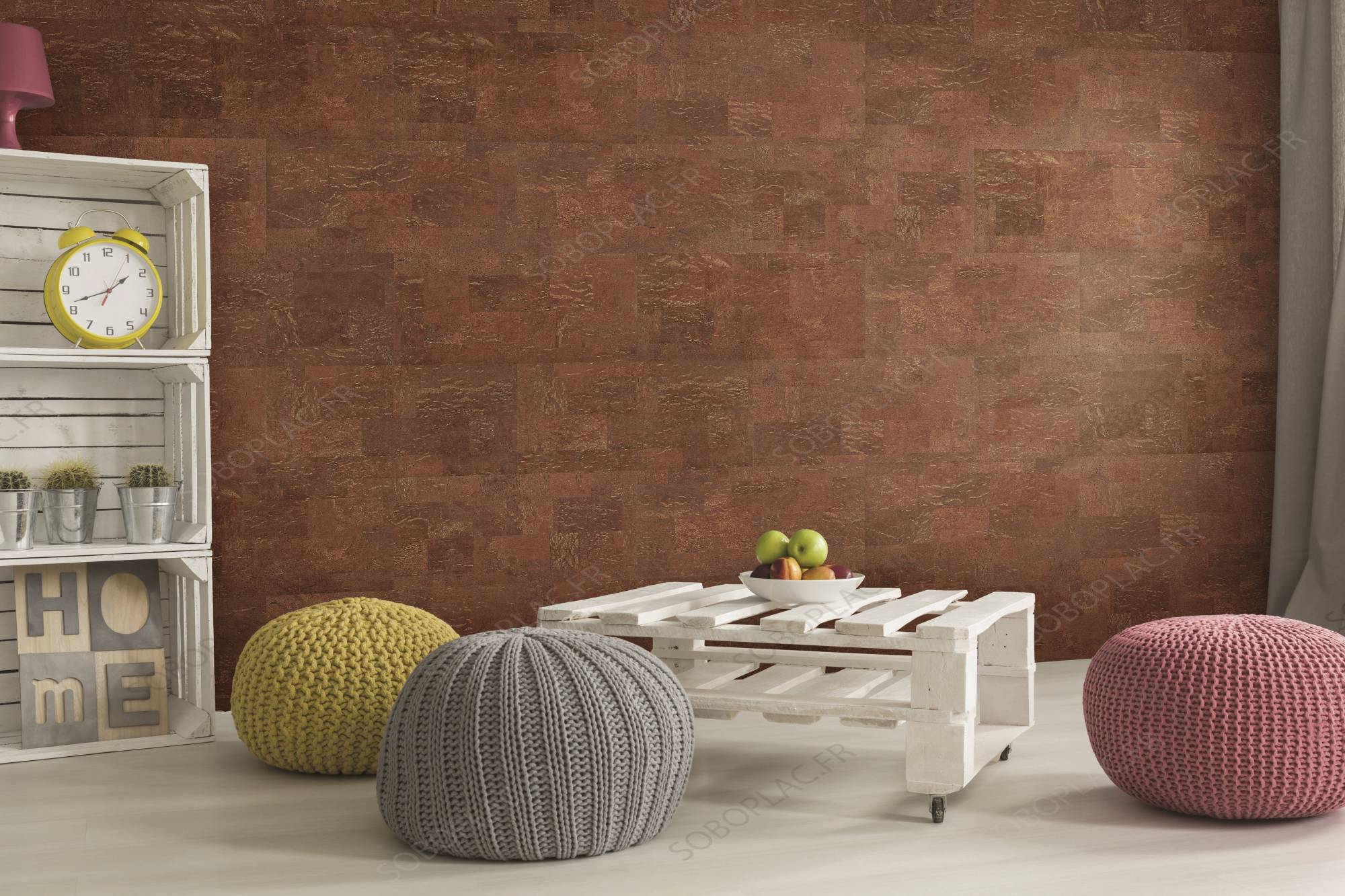 REVETEMENT MURAL LIEGE VOUGA NUT BROWN