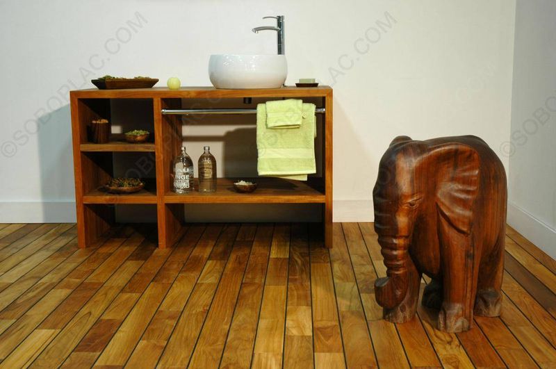 EXOTIQUES TECK INDO MASSIF BRUT DOUBLE FACE JP 12X90