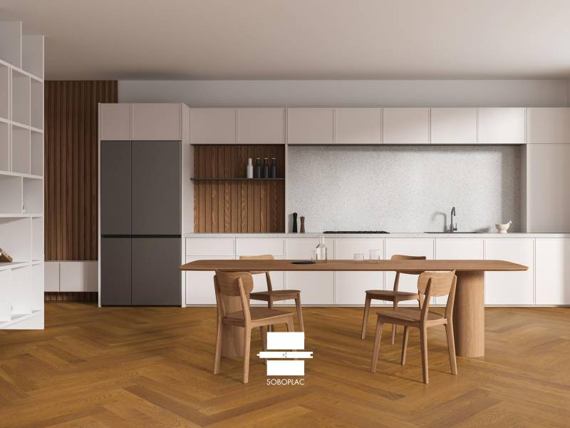 Access Geometrik Tourny Havane Access - Parquet contrecollé chêne huilé - Réf GTV187