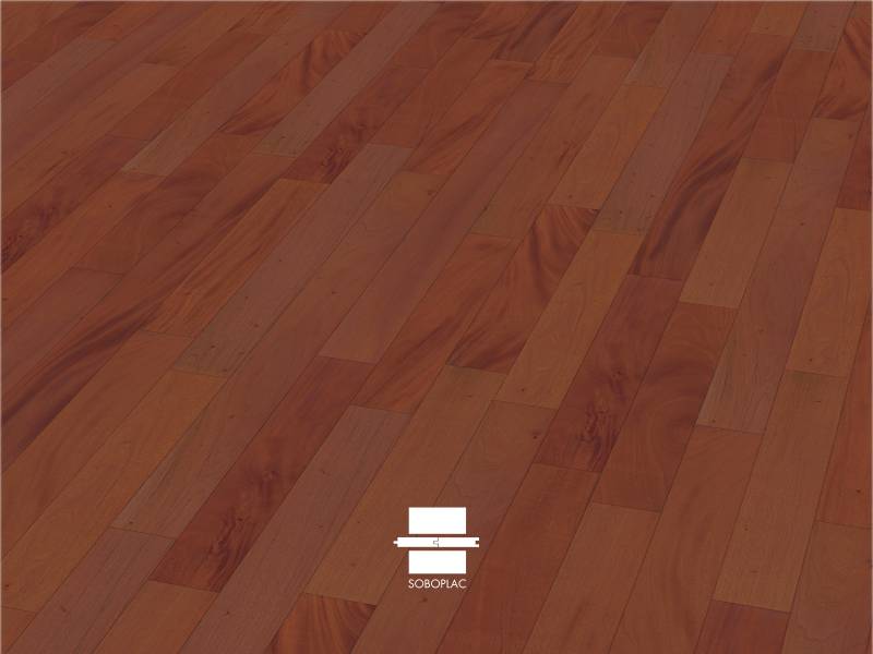 PARQUET ACAJOU MASSIF HUILE UV 12X90