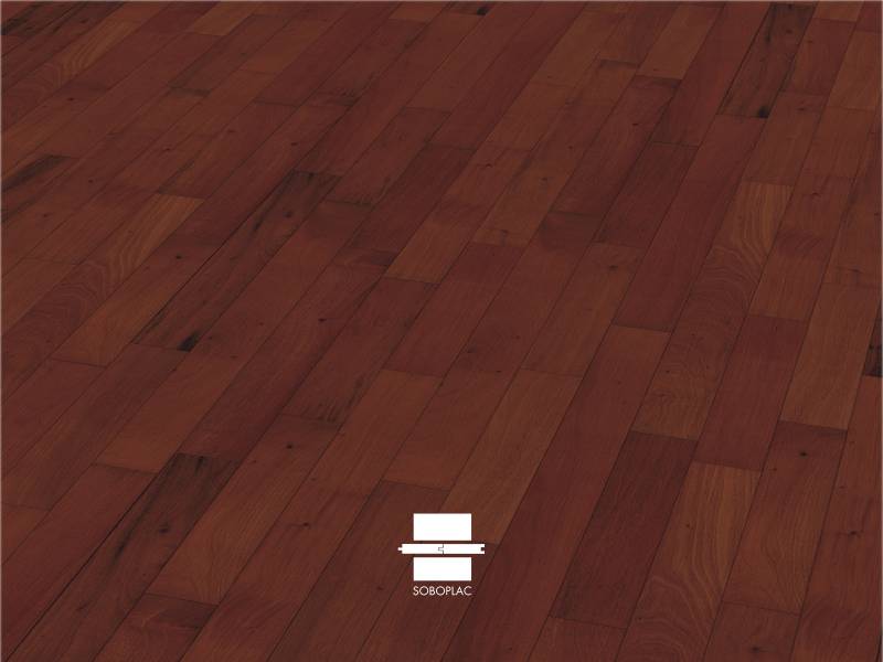 PARQUET ACAJOU MASSIF VERNI 12X90