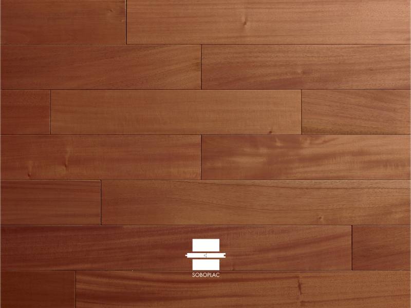 PARQUET ACAJOU MASSIF VERNI 12X90