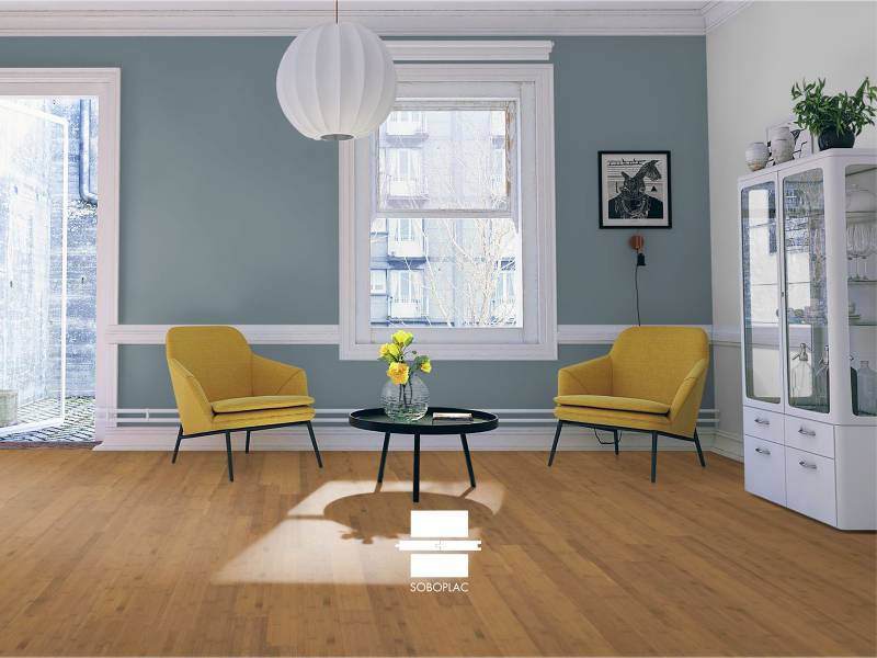 PARQUET BAMBOU AMBRE VERNI HORIZONTAL