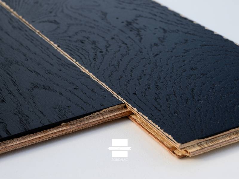 Caillebotte Planches Tchanquées - Parquet contrecollé chêne verni - Réf CTH681