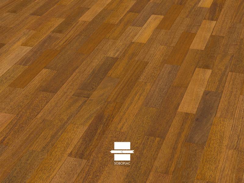 Exotique Merbau Modulo Pose à l'anglaise 15x90 - Parquet massif verni
