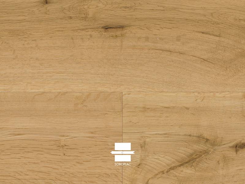 Revêtement de sol O'Tantik Cabane, chêne huilé contrecollé (C52R), visible dans notre showroom en Provence-Alpes-Côte d'Azur.