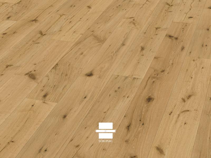 O'Tantik Cabane : le charme du parquet contrecollé chêne huilé (C52R), en vente en Auvergne-Rhône-Alpes.