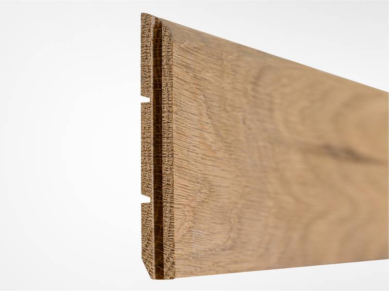 PLINTHE BOIS MASSIF CHENE BRUT