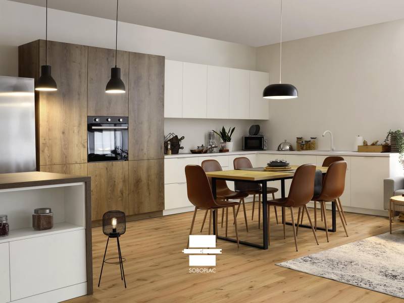 Promotion Presto - Parquet contrecollé chêne verni - Réf PPR409