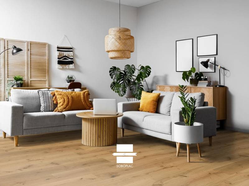 Promotion Presto - Parquet contrecollé chêne verni - Réf PPR409