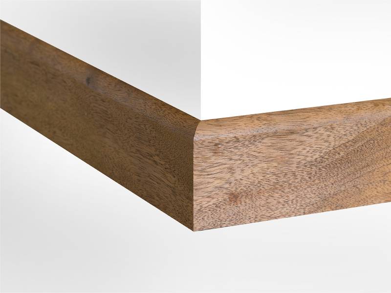 PLINTHE BOIS MASSIF MERBAU BRUT PRE-PONCE