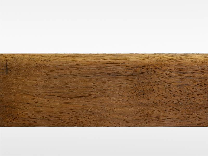 PLINTHE BOIS MASSIF MERBAU BRUT PRE-PONCE