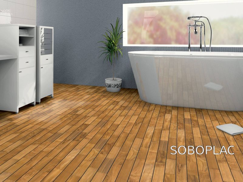 Parquet Massif TECK INDO - Huilé Pont de Bateau joint intégré 8x90 - LOT DE 8M²