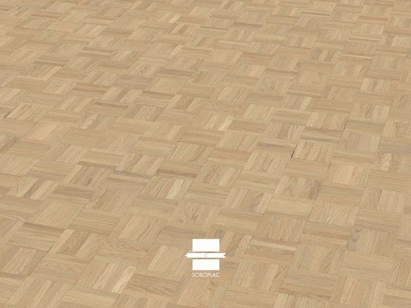 Héritage Graphique Mosaïque - Parquet chêne massif brut