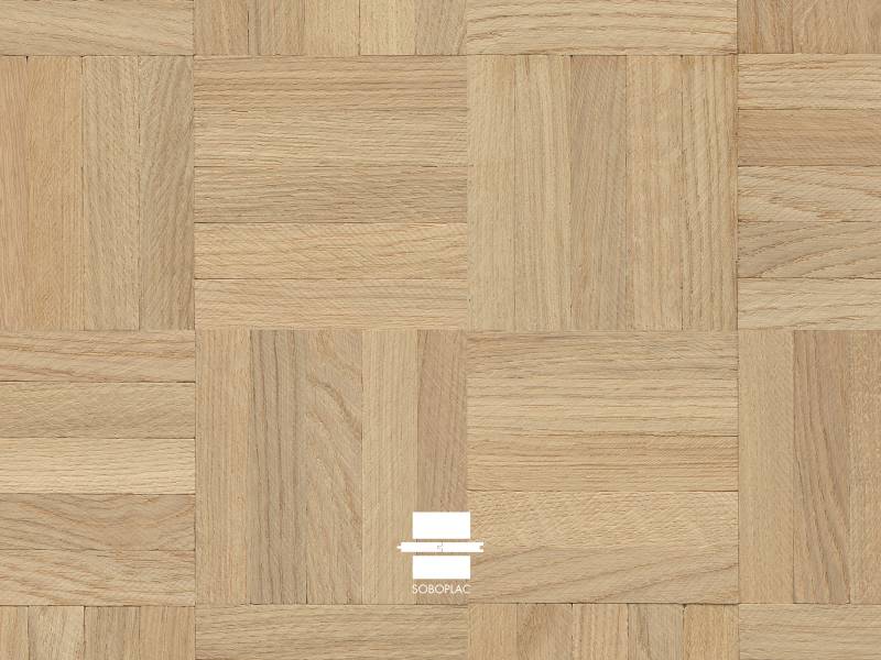 Héritage Graphique Mosaïque - Parquet chêne massif brut